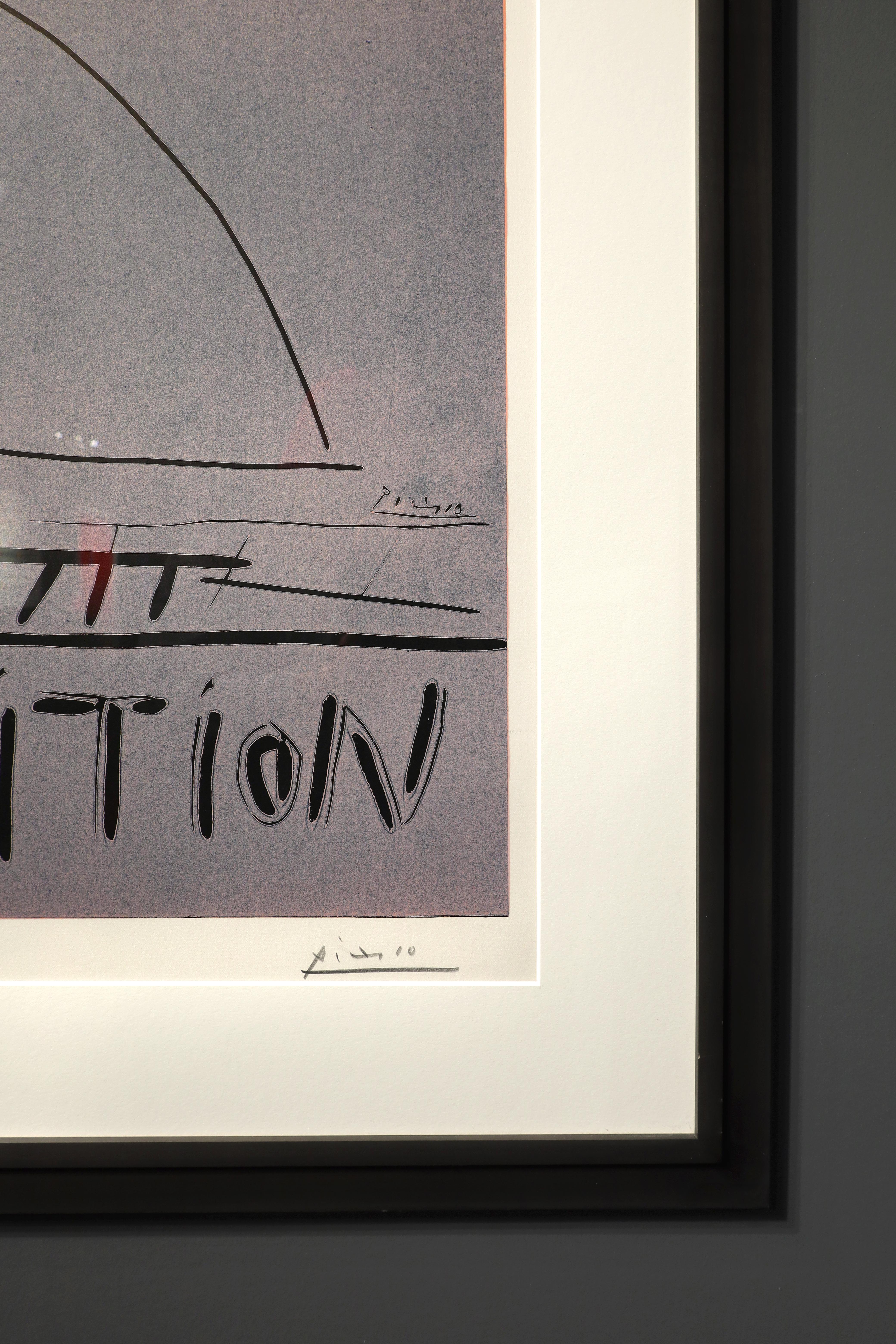 Pablo Picasso 'B1290 Vallauris 1960 Exposition' Linocut printed in two colors on Arches wove paper. One of thirty proofs outside the edition of 170 signed in pencil, lower right. Printed by Arnéra, Vallauris, 1960 Published by Arnéra, Vallauris,