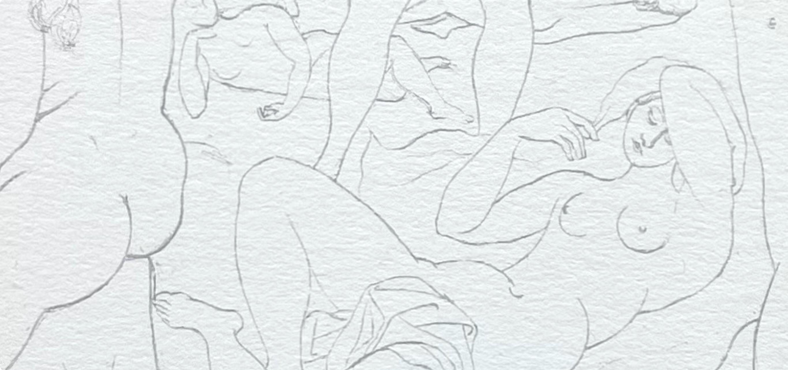 Pablo Picasso, Bathers, from Fifteen Drawings, 1946 (after) For Sale 3