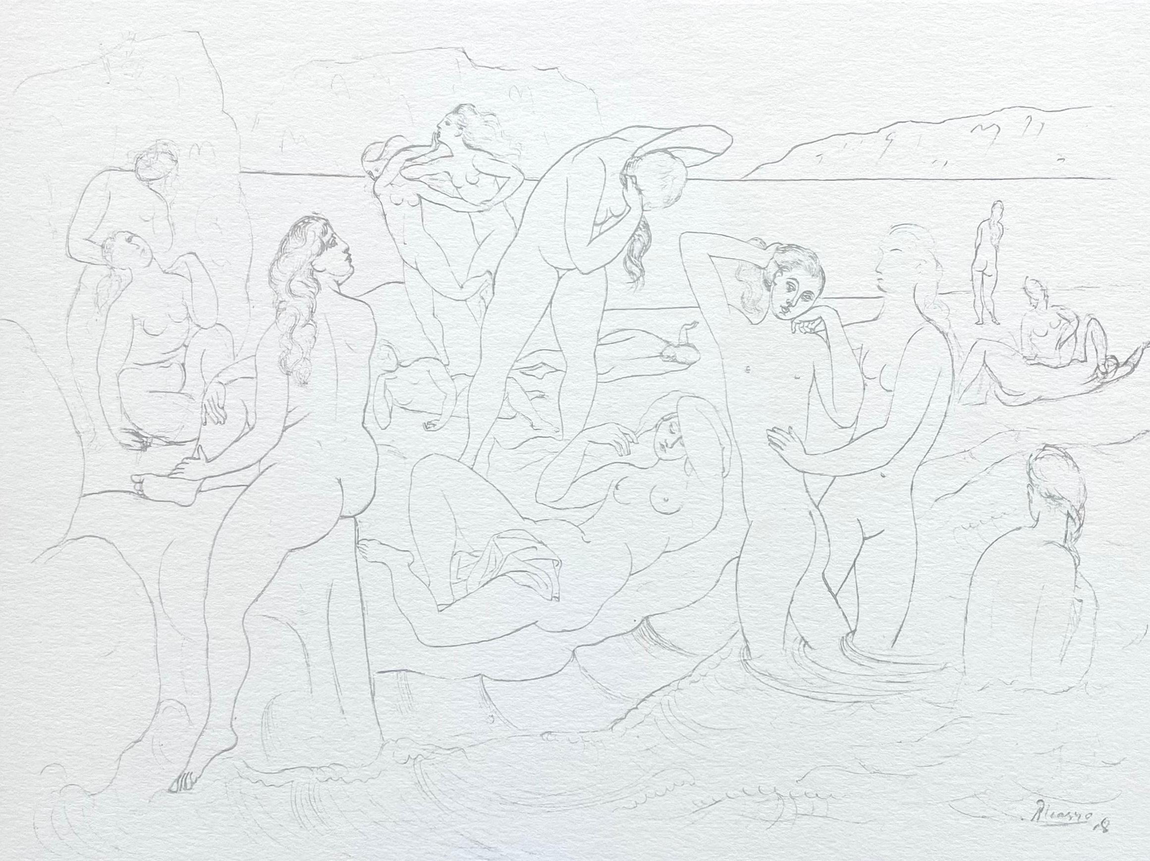 Pablo Picasso, Bathers, from Fifteen Drawings, 1946 (after)