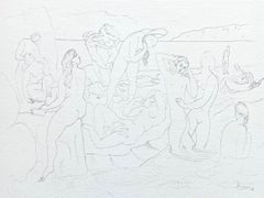 Pablo Picasso, Badende, aus Fünfzehn Zeichnungen, 1946 (after) Pablo Picasso