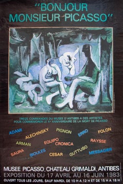 Vintage After Pablo Picasso-Bonjour Mr Picasso-24.5" x 16.25"-Poster-1983-Cubism