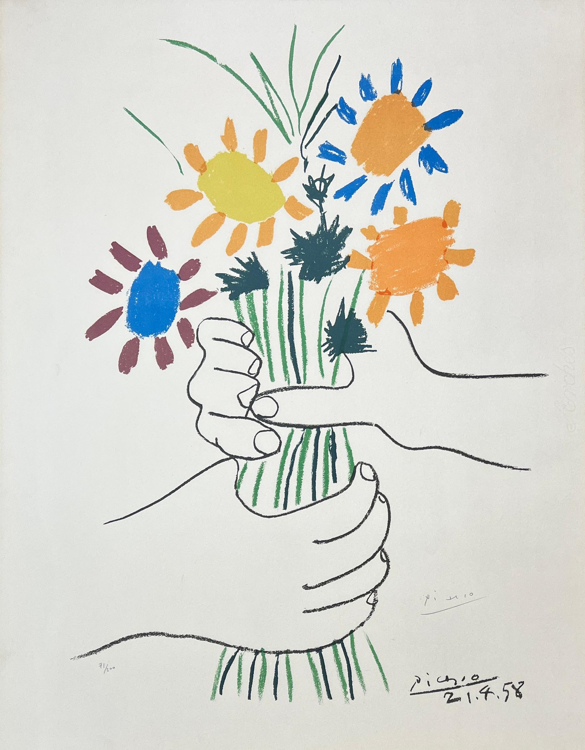 lithographie en couleurs sur papier Arches, éditée en 1958
Edition limitée à 200 exemplaires
Exemplaire actuel numéroté : 71/200 dans le coin inférieur gauche.
signé au crayon par l'artiste dans coin inférieur droit
format du papier : 65 x 50