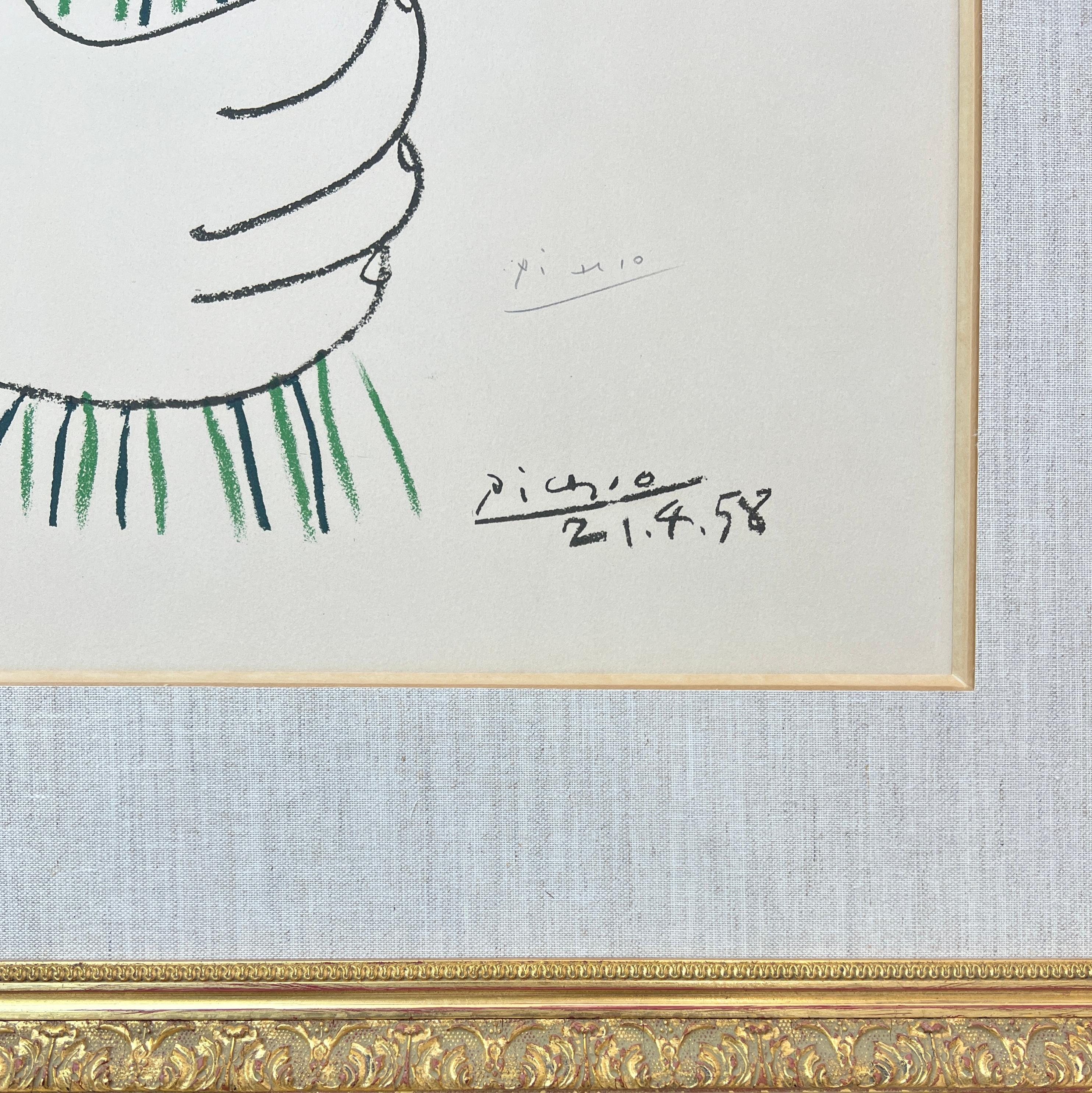 Pablo Picasso - Bouquet de fleurs - lithographie signée sur Arches - 1958 2