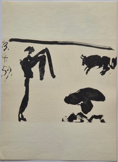 Pablo Picasso -- Bullfight Scene from Toros y Toreros