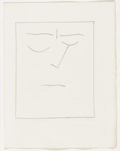 Pablo Picasso Carmen Square Head of a Man with Closed Eyes (Plate VIII)