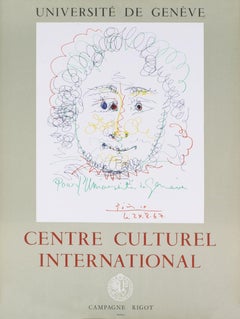 Pablo Picasso-Centre Culturel International-25" x 19"-Lithograph-1967-Cubism