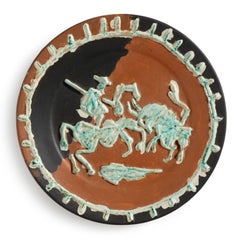 Pablo Picasso Ceramic Plate 'Picador et taureau' Ramié 439
