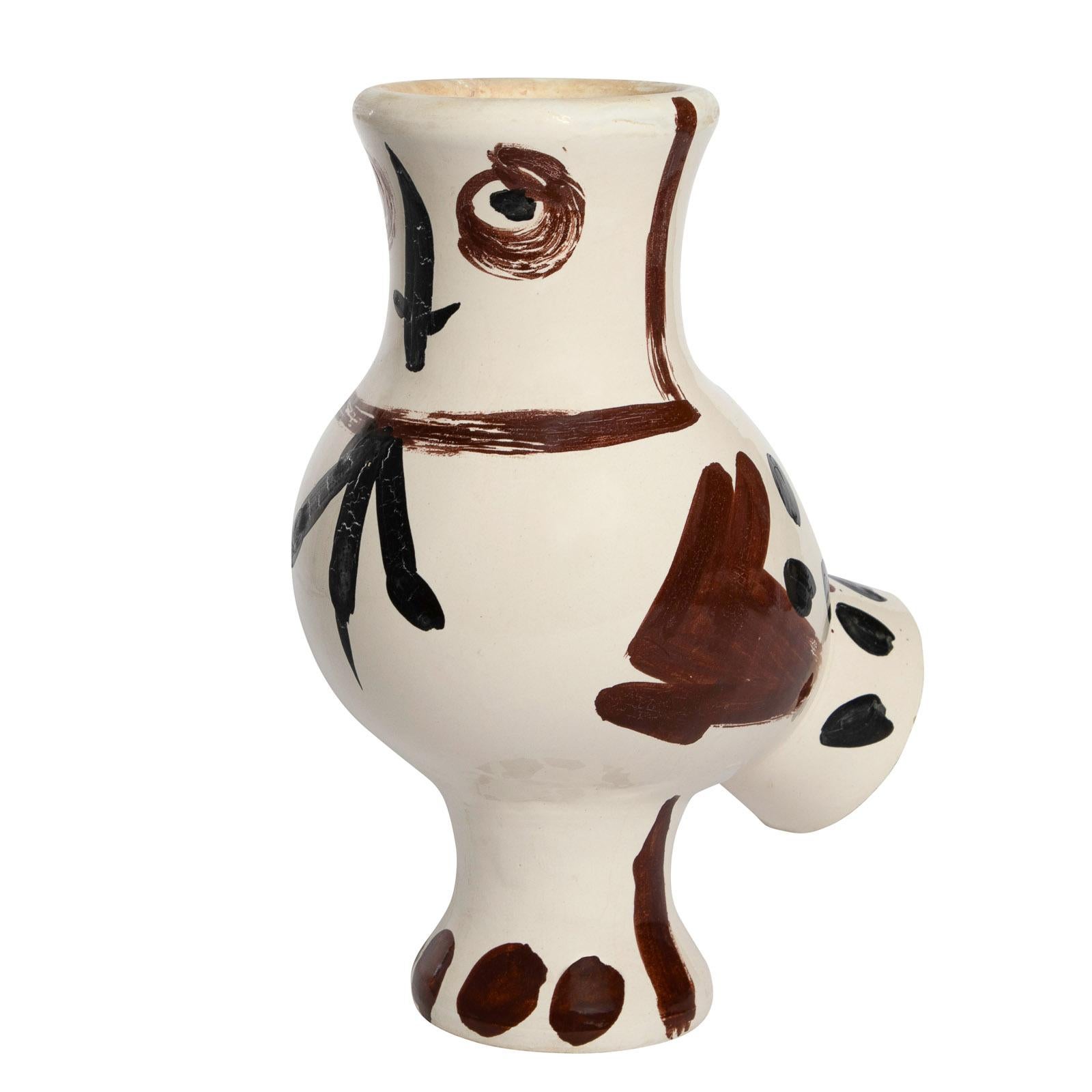 Pablo Picasso 'Choette aux taches' (A. R. 120) Spotted Owl Madoura Vase 1951 For Sale 3