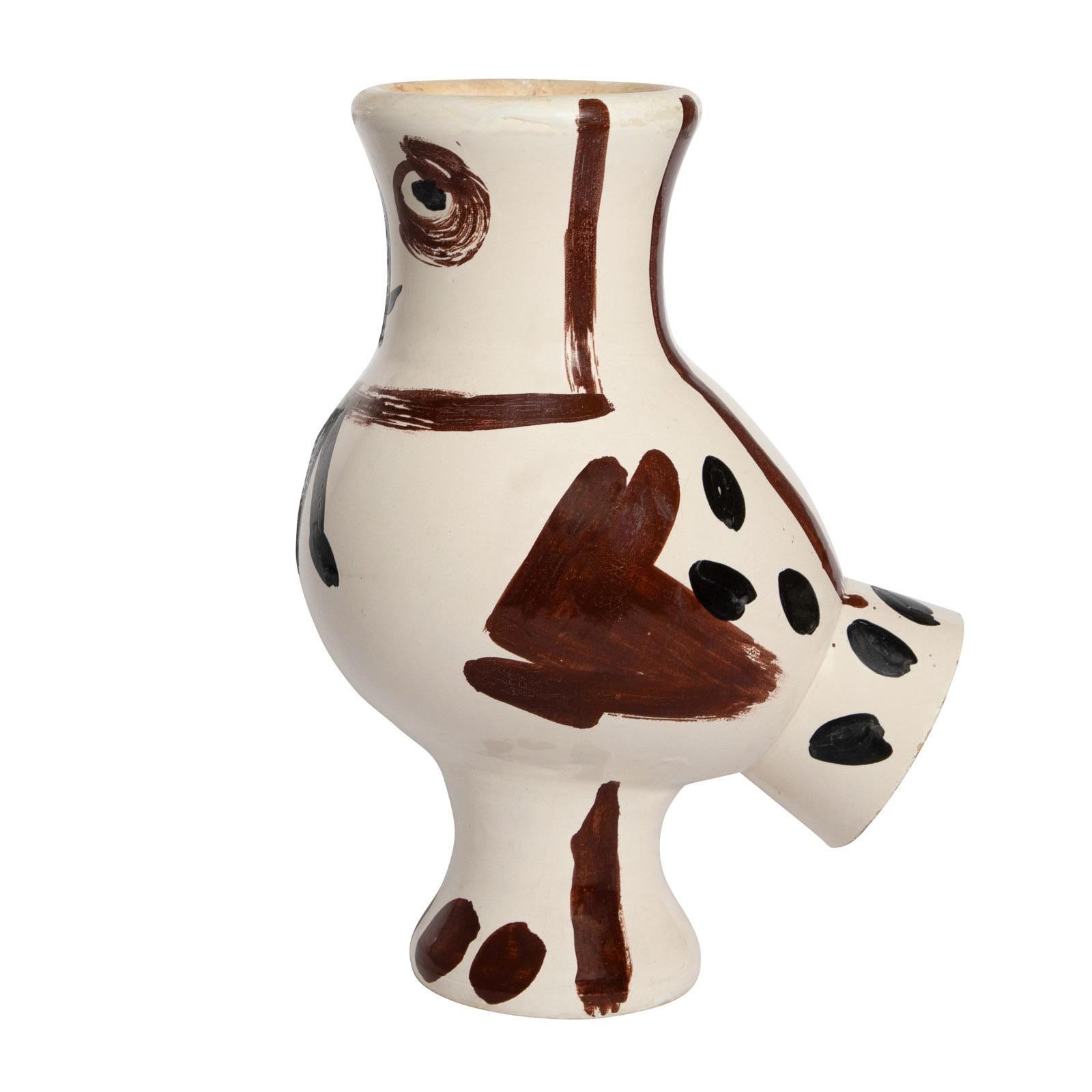Pablo Picasso 'Choette aux taches' (A. R. 120) Spotted Owl Madoura Vase 1951 For Sale 4