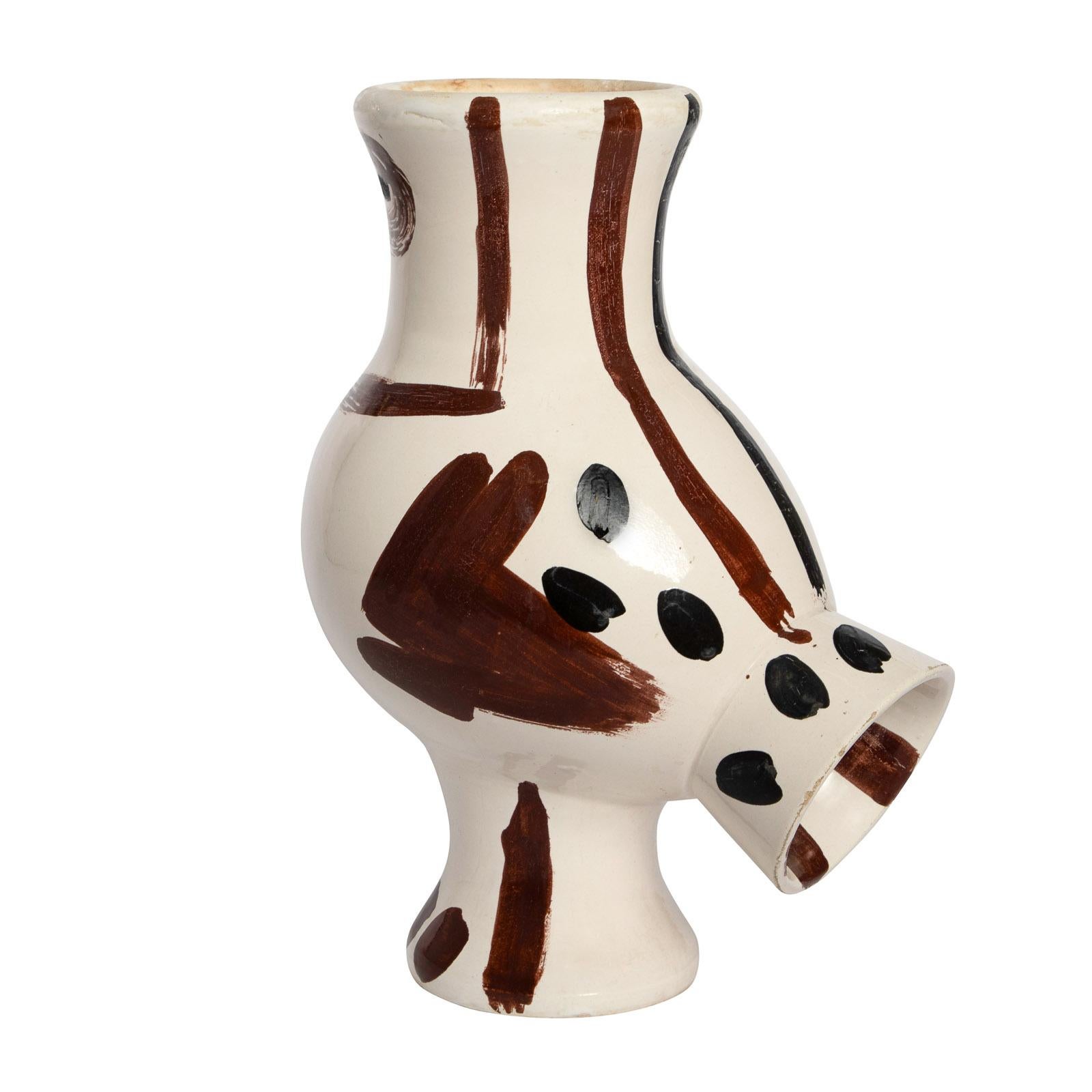 Pablo Picasso 'Choette aux taches' (A. R. 120) Spotted Owl Madoura Vase 1951 For Sale 5