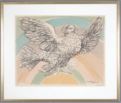 Pablo Picasso - Colombe Volante - litografia firmata a mano su carta Arches - 1952