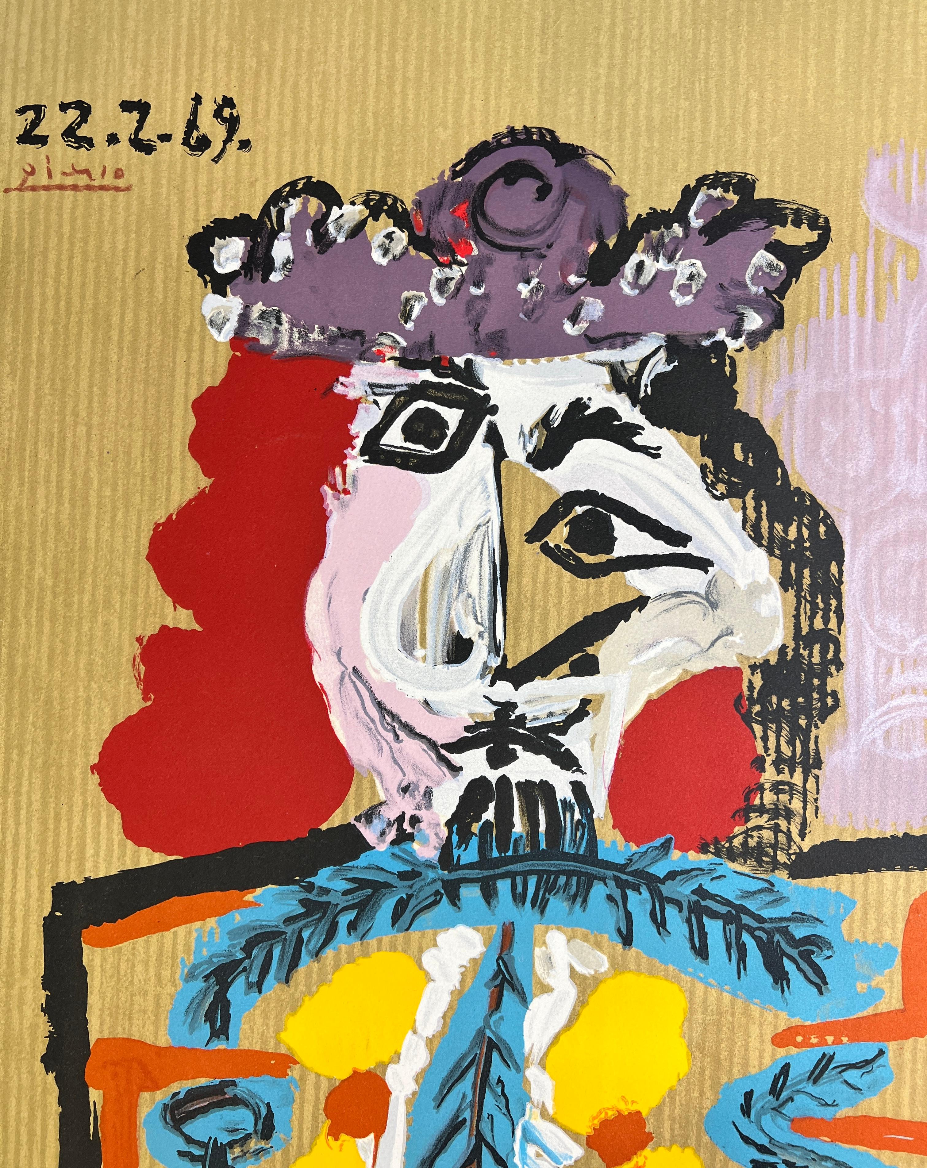 Pablo Picasso – Color lithograph from the serie ‘Portraits Imaginaires’ – 1970 1