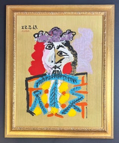 Pablo Picasso - Lithographie en couleurs de la série 'Portraits Imaginaires' - 1970