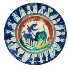 Pablo Picasso "Corrida aux personnages" (A. R. 104) Piatto del torero Madoura
