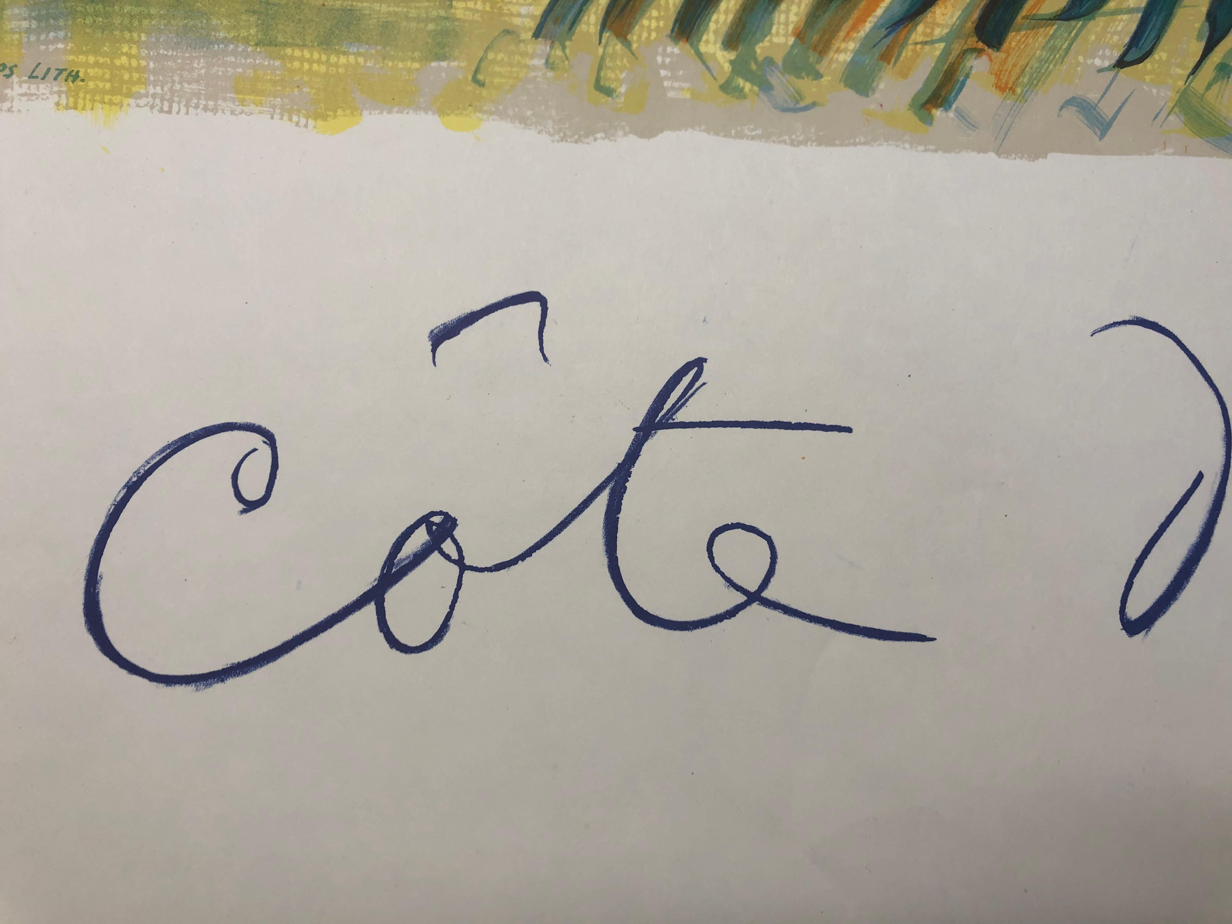 Picasso Costa Azul Póster-  Litografía original- 1962 VINTAGE en venta 8