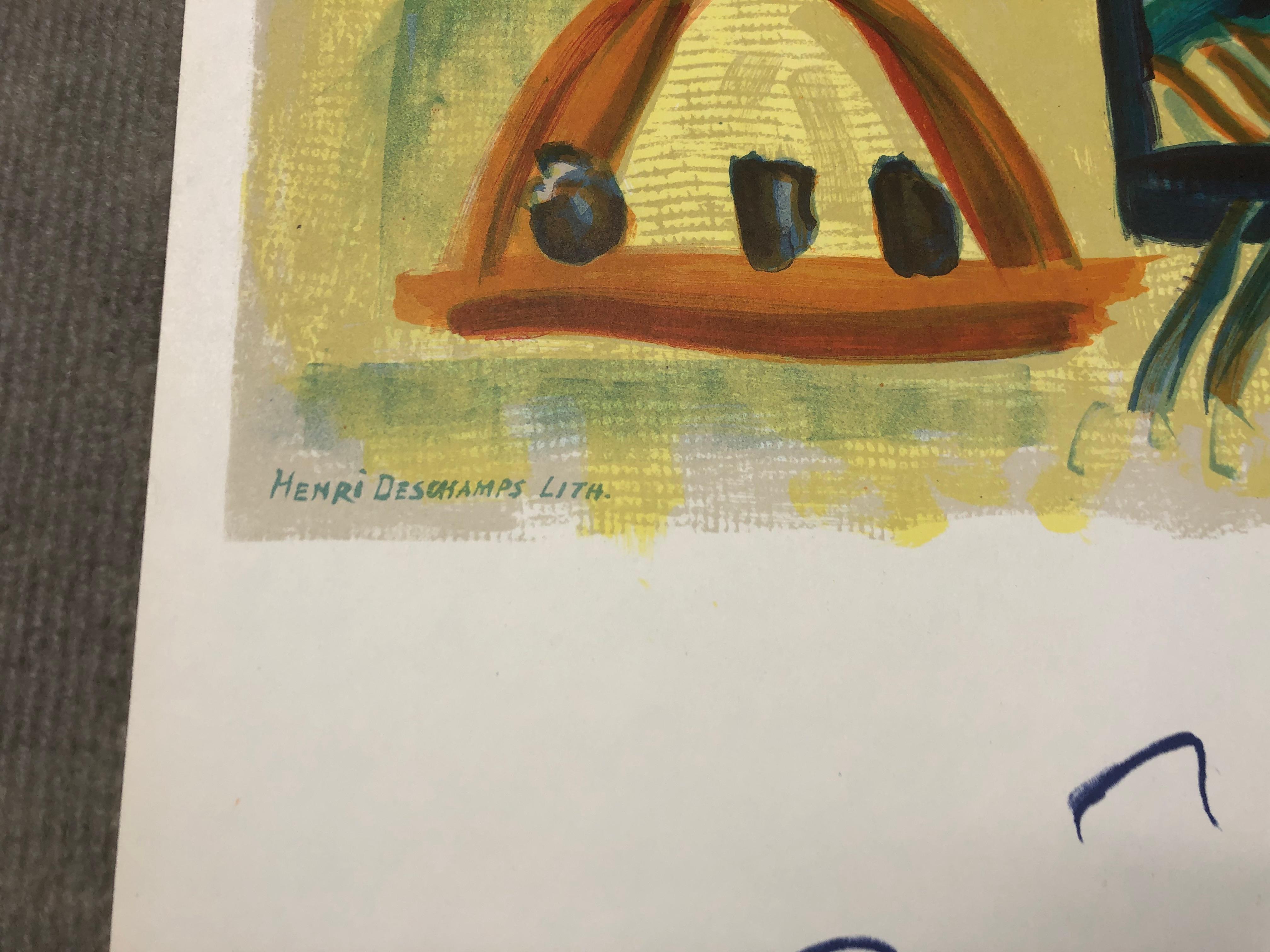Picasso Costa Azul Póster-  Litografía original- 1962 VINTAGE en venta 11