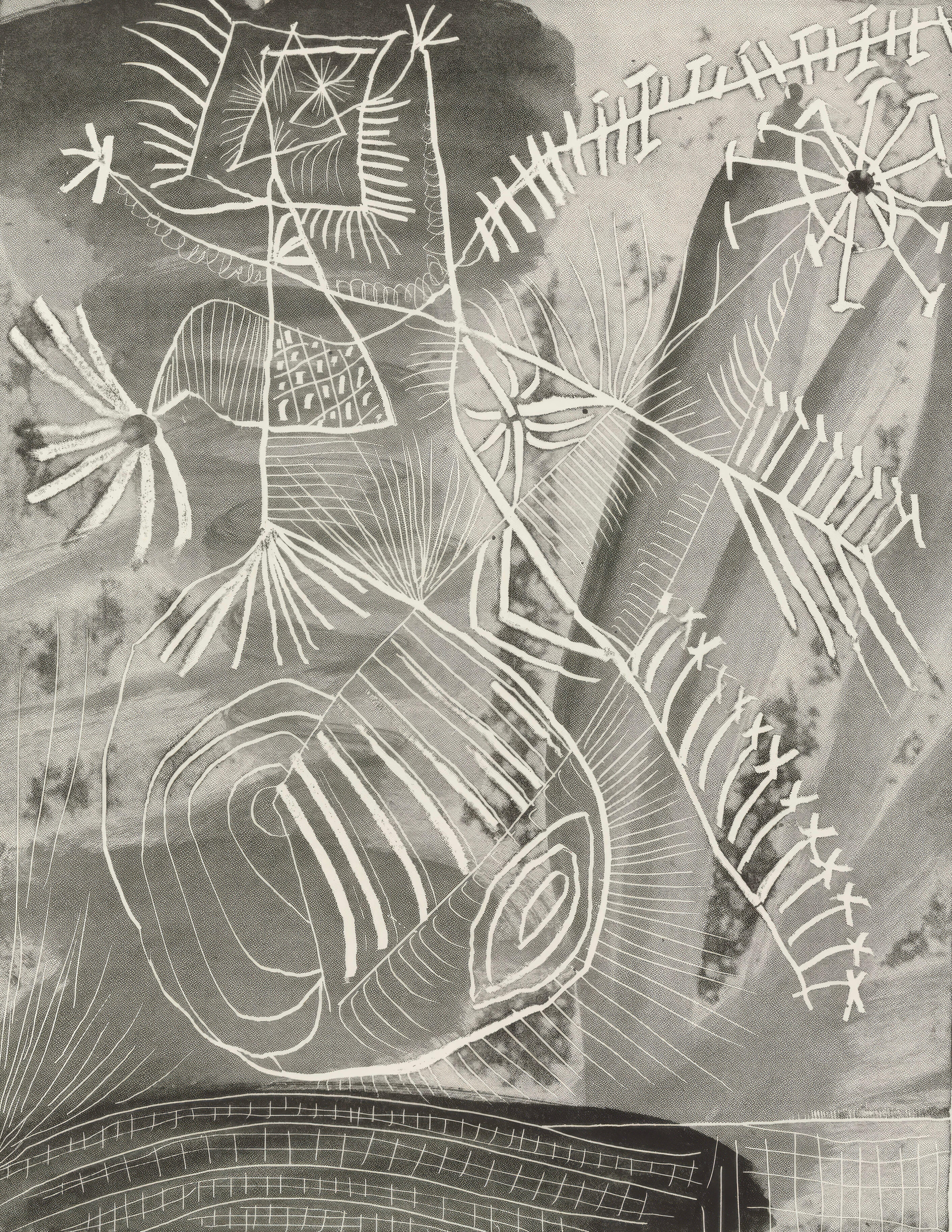This exquisite zincograph by Pablo Picasso (1881–1973), titled Danseuse (Dancer), from the album Le Chevre-Feuille (The Honeysuckle), originates from the 1943 edition published by Robert-J. Godet, Editeur, Paris; printed by E. Durand, Paris,