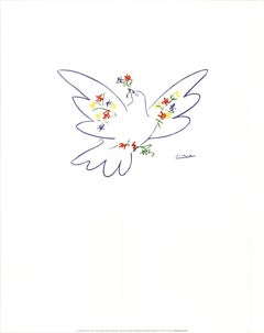 Pablo Picasso 'Dove with Flowers' 1998- Vintage