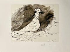 Pablo Picasso Nachlass Hand signiert kubistische abstrakte Lithographie Tauben Tauben, Vögel