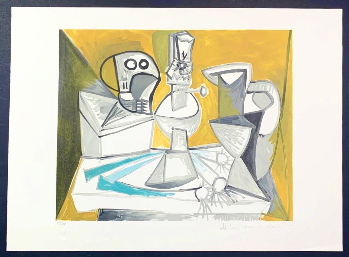 Pablo Picasso Estate Hand Signed Lithograph Abstract Cubist Composition For Sale 2