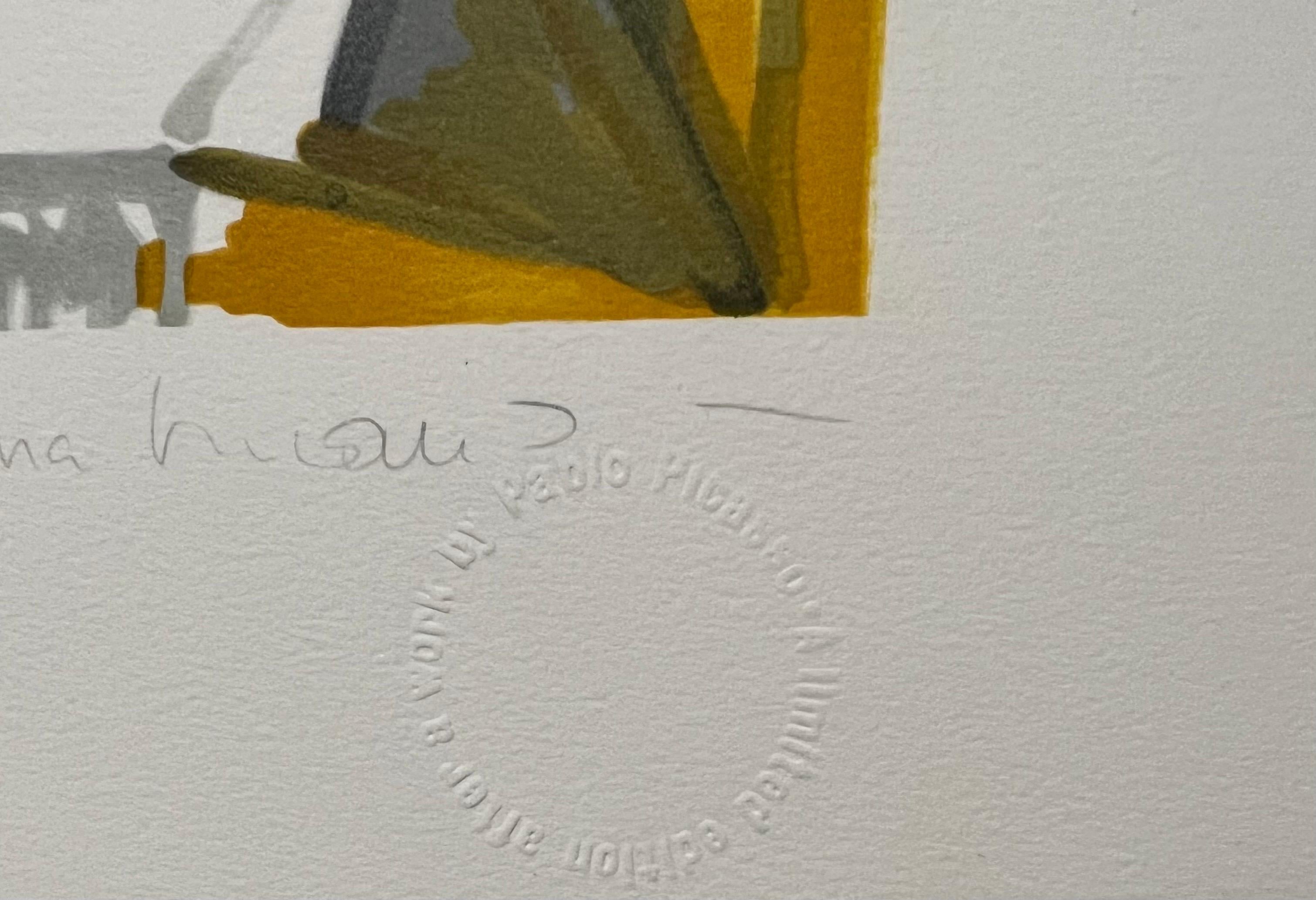 Pablo Picasso Estate Hand Signed Lithograph Abstract Cubist Composition For Sale 3