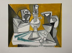 Litografía firmada por Pablo Picasso Composición cubista abstracta