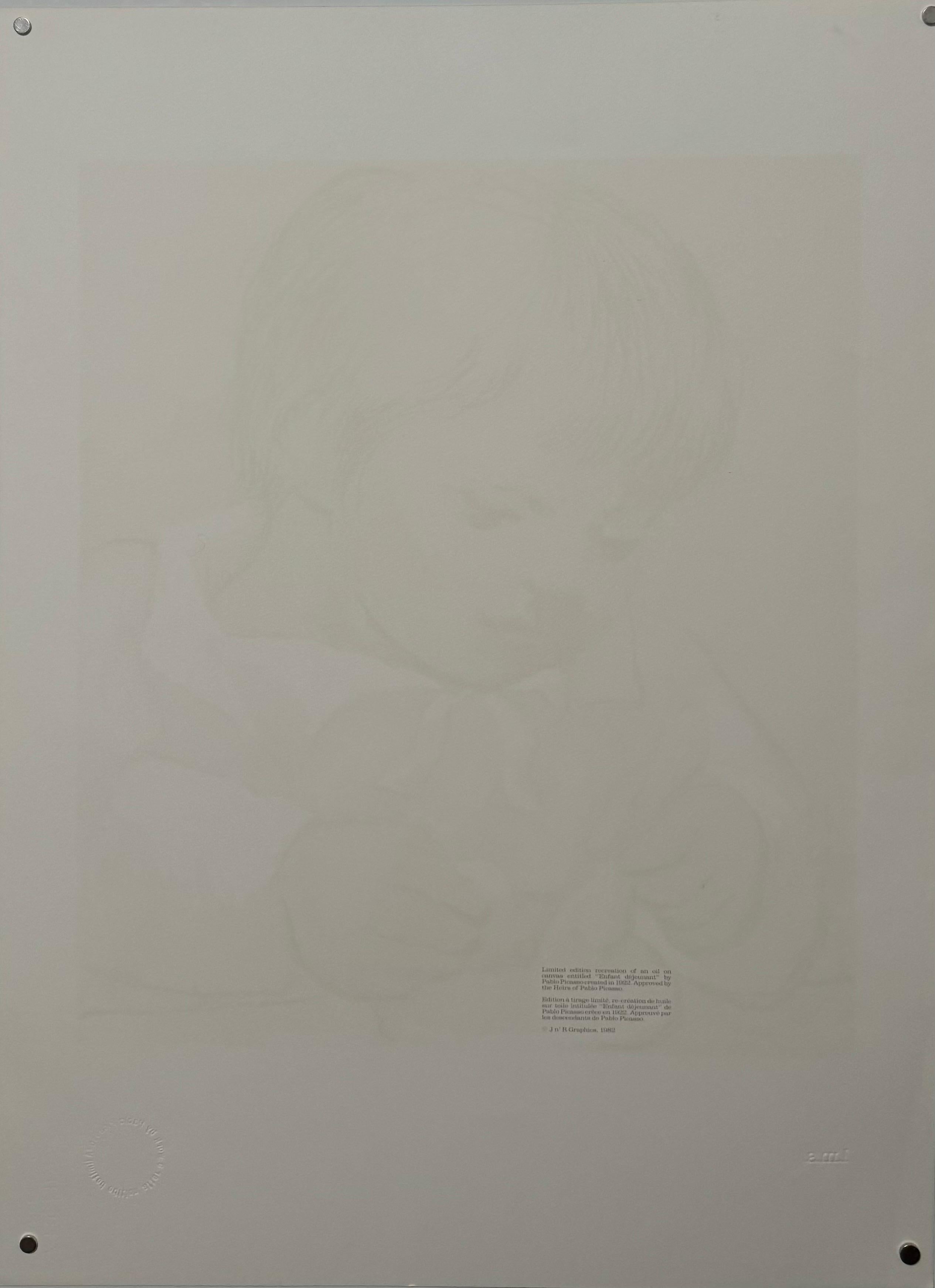 Pablo Picasso Estate Hand Signed Lithograph 