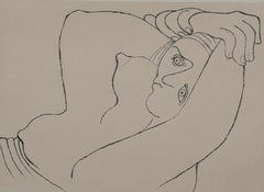 Pablo Picasso Estate Hand Signed Lithograph "Femme Couchee"