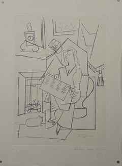 Pablo Picasso Estate Hand Signed Lithograph "Femme dans un fauteuil "