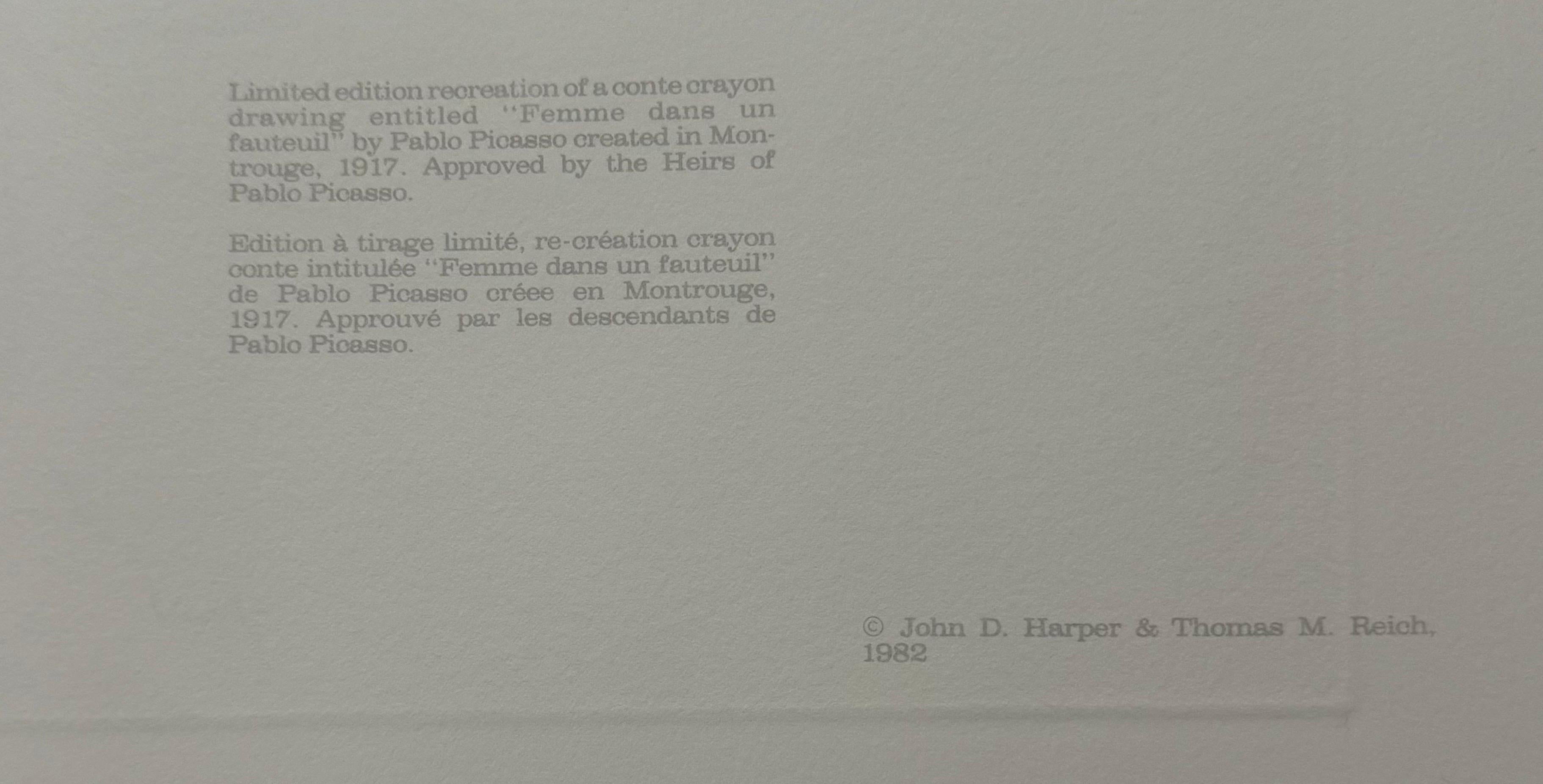 Pablo Picasso Estate Hand Signed Lithograph 