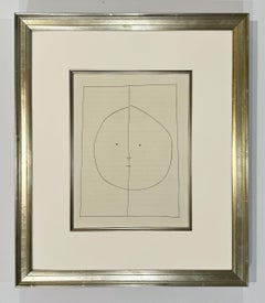 Acquaforte di Pablo Picasso, 1949, Carmen XXIX, Testa ovale con linea divisoria