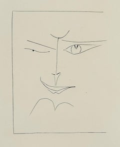 Pablo Picasso Etching, 1949, Carmen XXX, Square Face Smirking