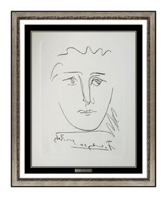 Pablo Picasso Etching Pour Ruby Tete Portrait Signed Authentic Cubism Artwork