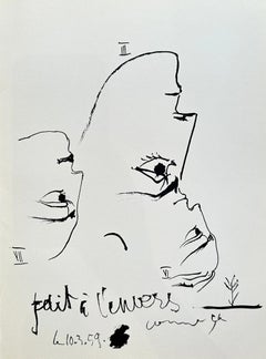 Pablo Picasso -- Fait à l'envers (Tête abstraite)