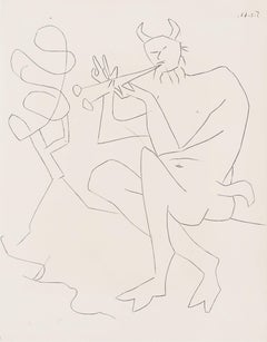 Pablo Picasso, Faune flûtiste, extrait de Deux contes, 1947