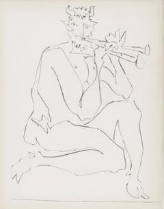 Pablo Picasso, Faune flûtiste II, extrait de Deux contes, 1947