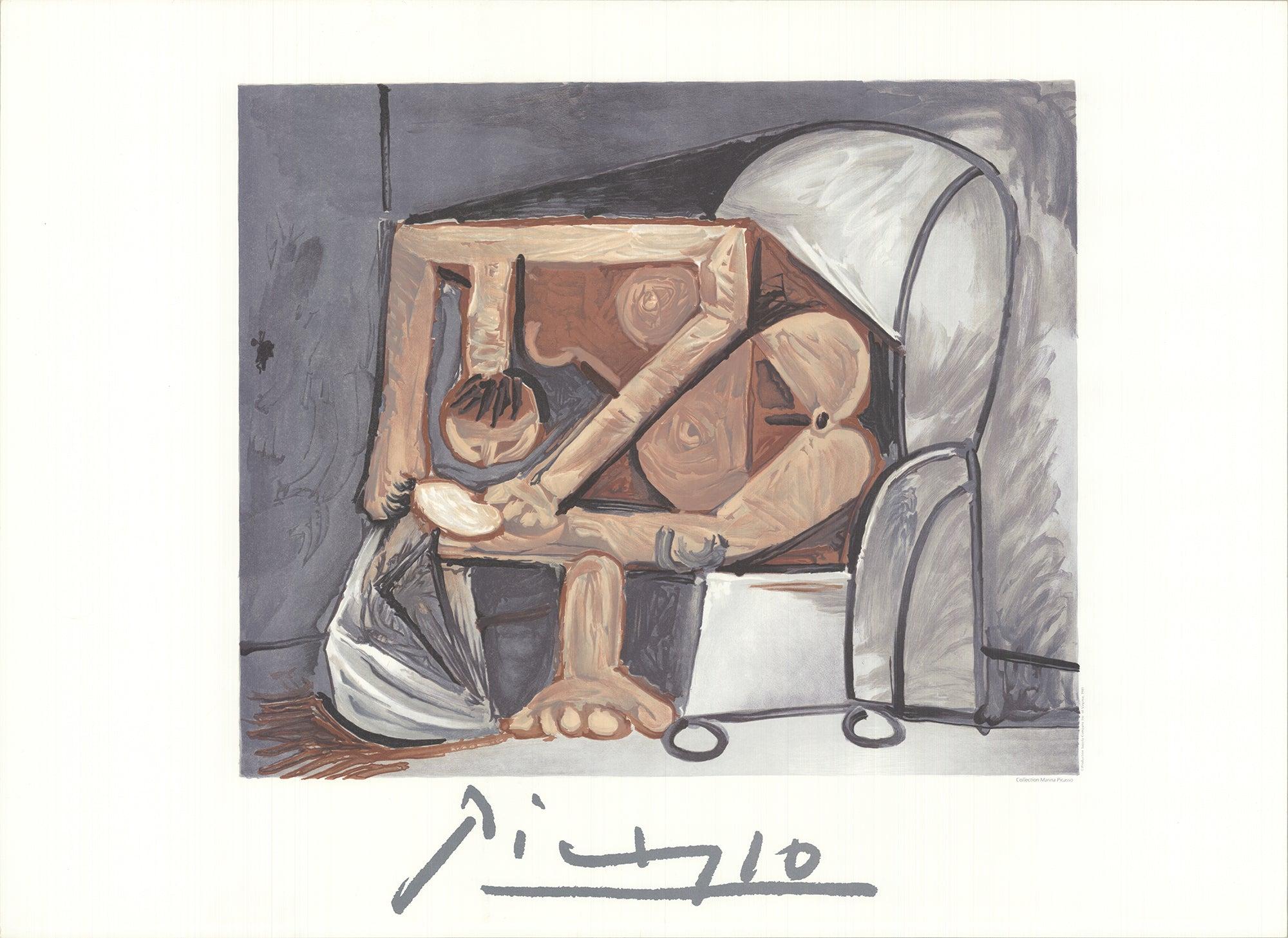 Papierformat: 22 x 30 Zoll (55,88 x 76,2 cm)
Bildgröße: 16,25 x 19,5 Zoll (41,275 x 49,53 cm)
Gerahmt: Nein
Zustand: A-: Fast neuwertig, sehr leichte Gebrauchsspuren

Zusätzliche Details: Reproduktion eines Werks von Pablo Picasso in limitierter