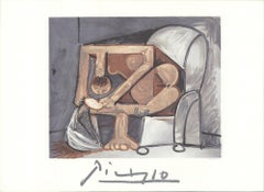 Picasso 'Femme a la Toilette' 1982- Stone Lithograph Vintage