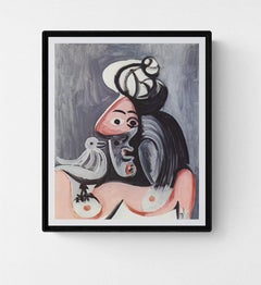 Pablo Picasso 'Femme a l'oiseau'- FRAMED