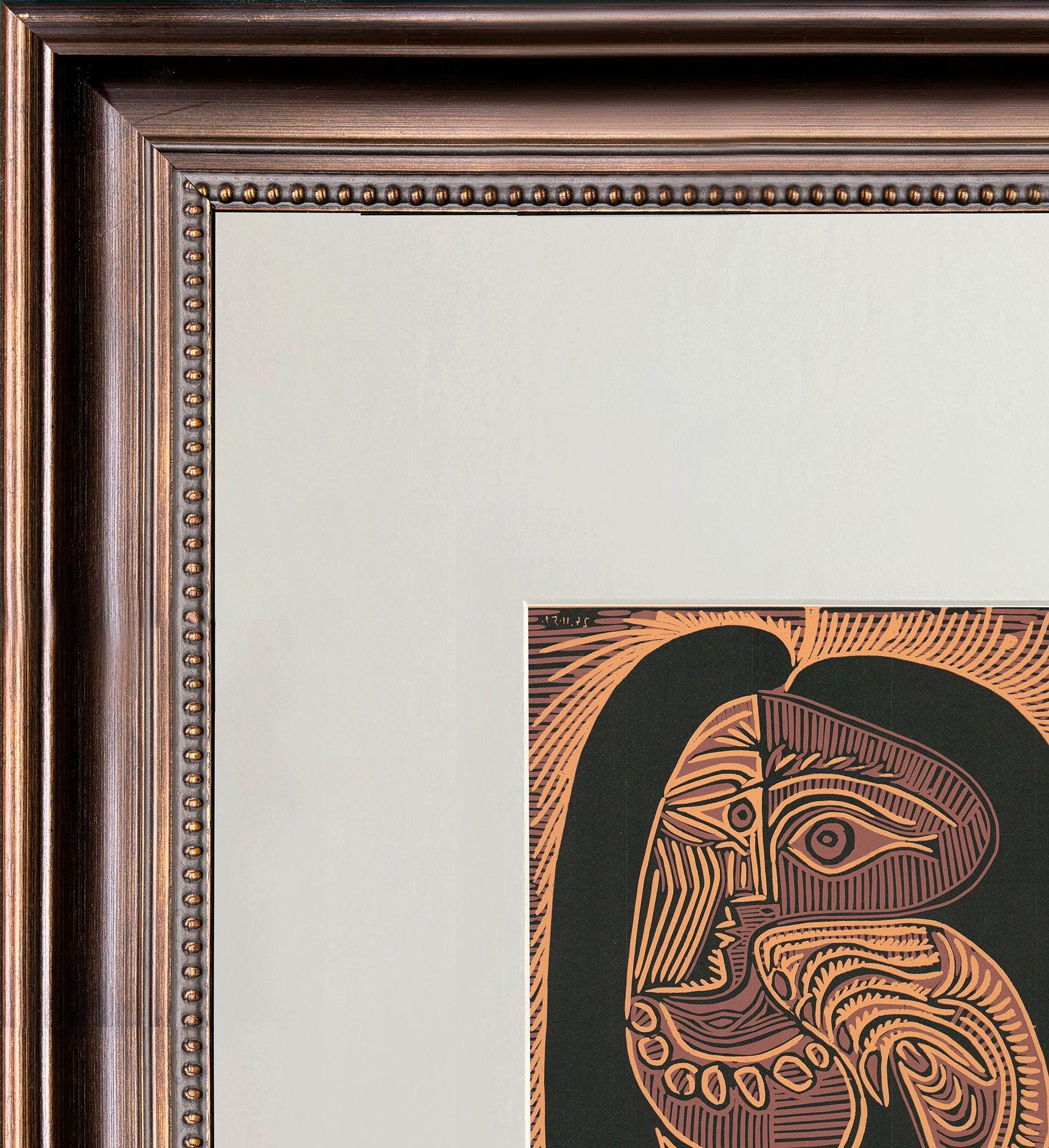 Pablo Picasso 'Femme au Collier' 1971 Cubism Linocut en vente 2