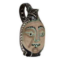 Pablo Picasso 'Femme du barbu' (A. R. 193) Madoura Pitcher 1953