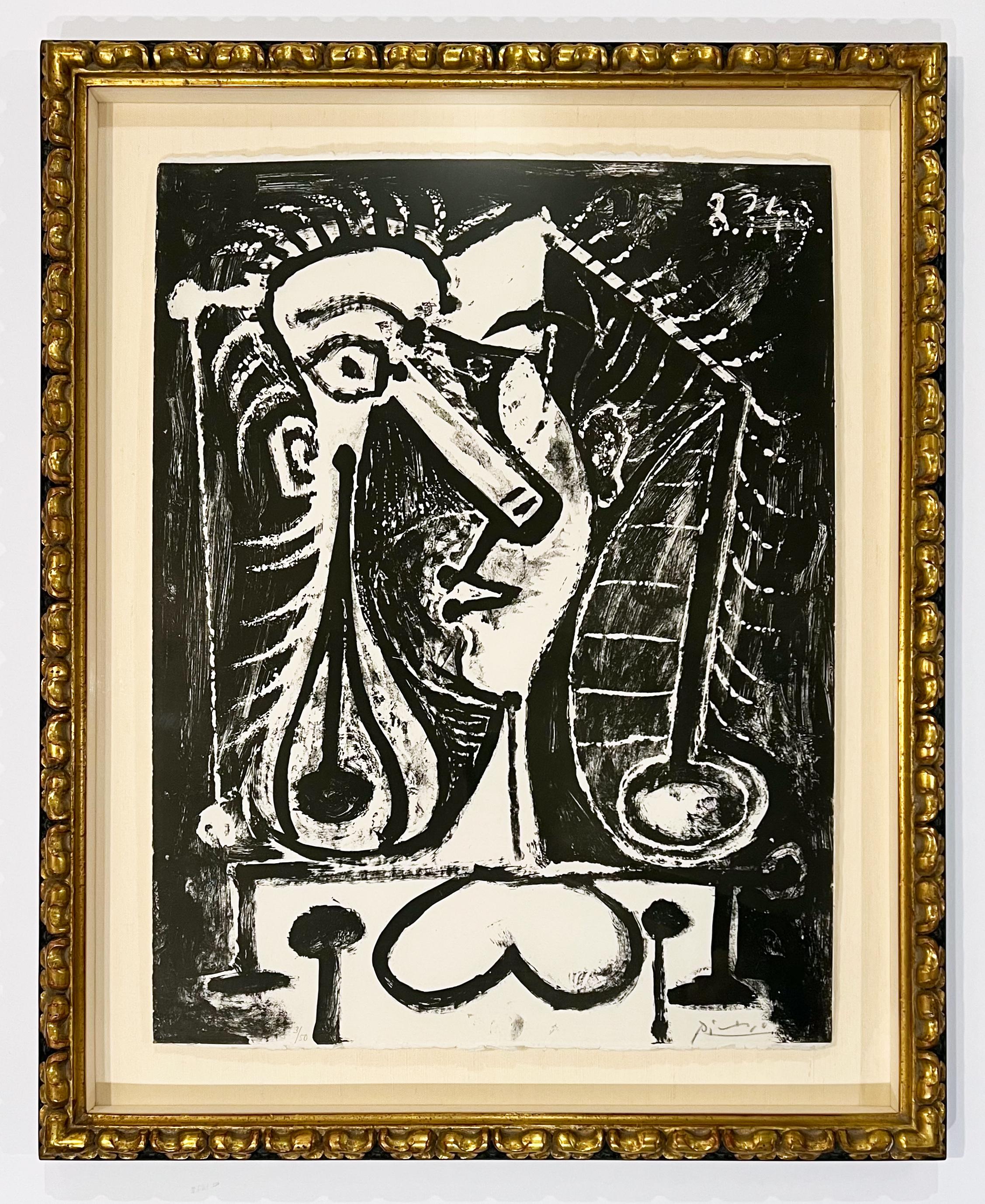 Artist: Pablo Picasso
Title: Figure Composée I
Medium: Lithograph
Year: 1949
Edition: 3/50
Frame Size: 31 1/2