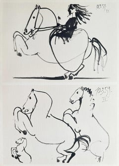 Pablo Picasso -- Figures on a Horse (XIV and XV)