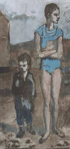 Pablo Picasso, Harlequin and Boy, from Fifteen Drawings, 1946 (after)