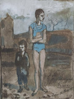 Pablo Picasso, Harlequin and Boy, from Fifteen Drawings, 1946 (after)