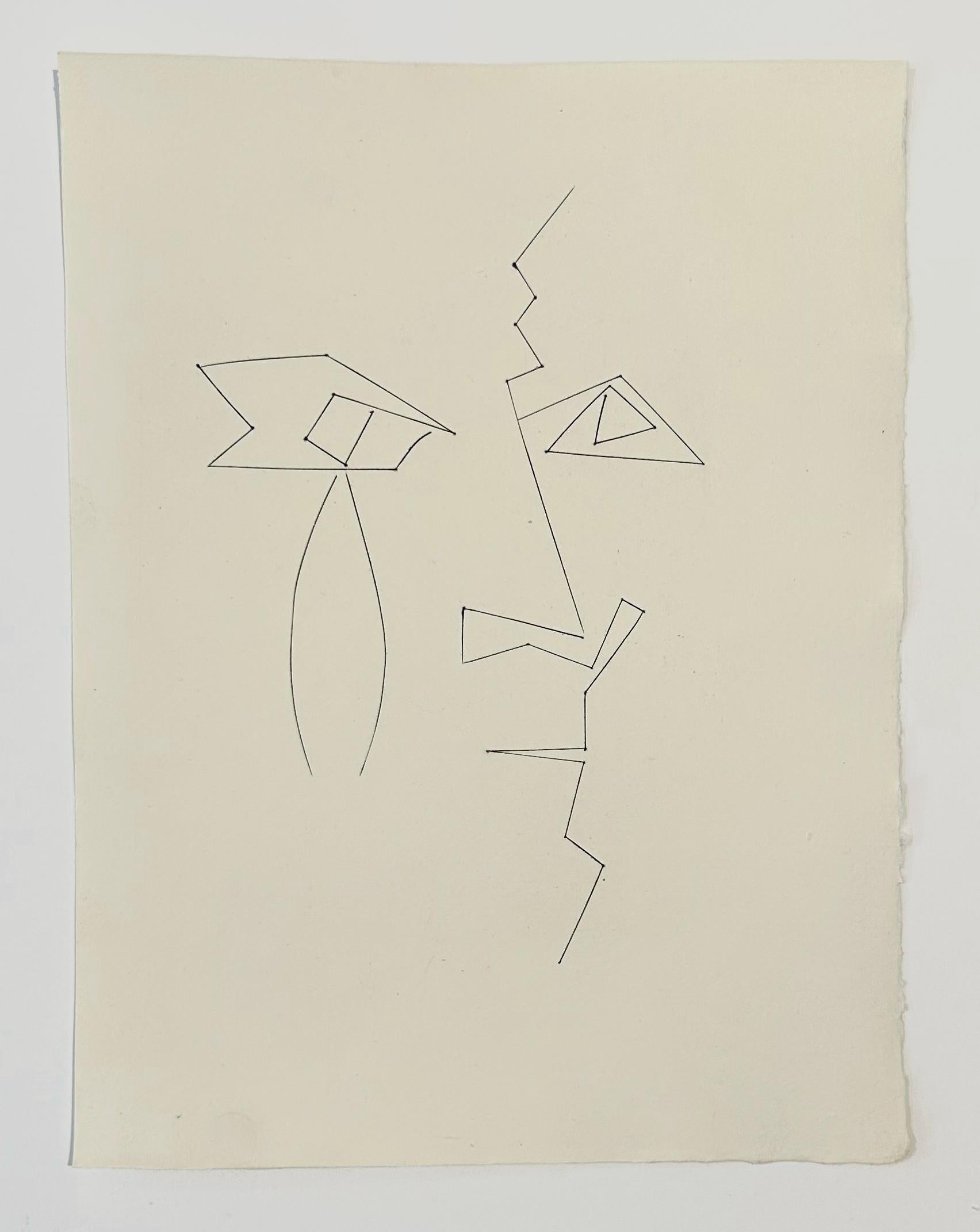 Pablo Picasso Tête d'homme aux lignes brisées (planche XXXIV), extrait de Carmen en vente 2