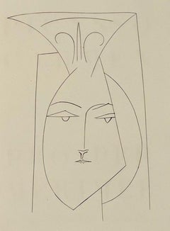 Pablo Picasso, Head of a Woman with Mantilla, Carmen Plate I