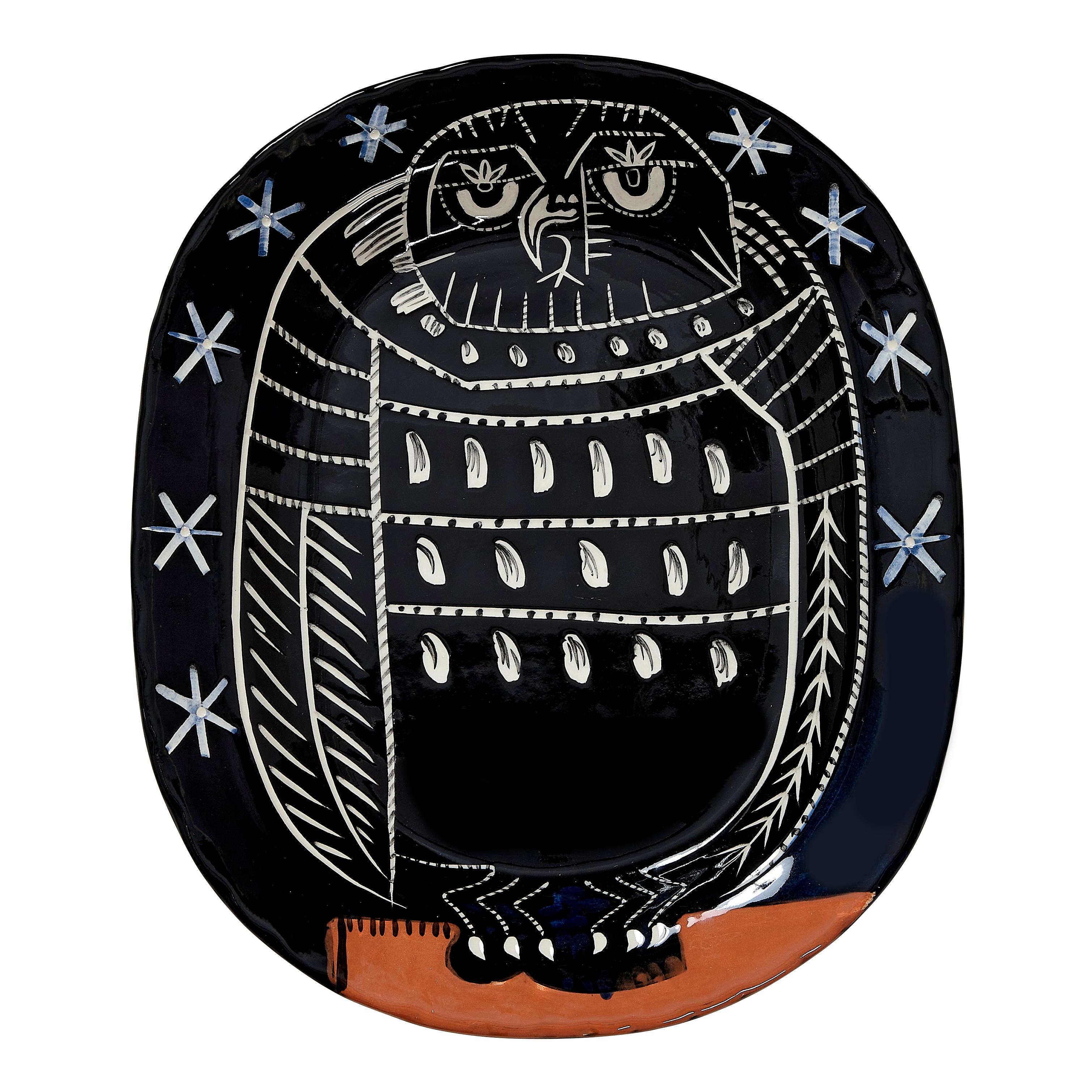 Pablo Picasso Madoura 'Hibou brillant' (A. R. 285) Owl Ceramic Plate 