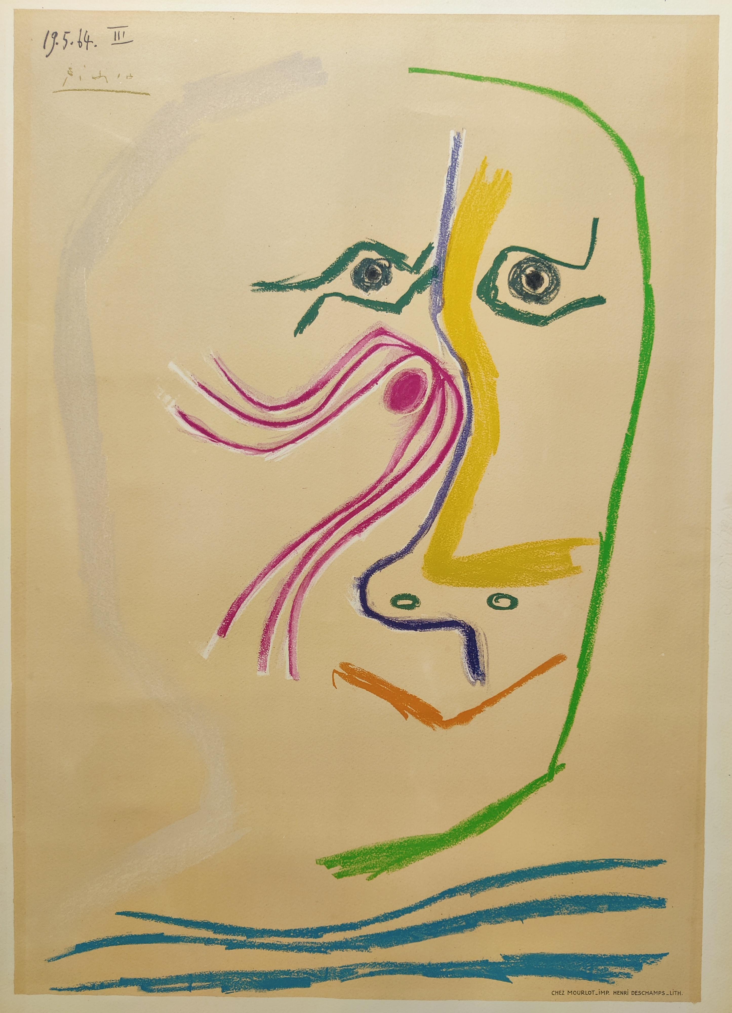 Pablo Picasso -- Hommage an René Char, 1969 im Angebot 1