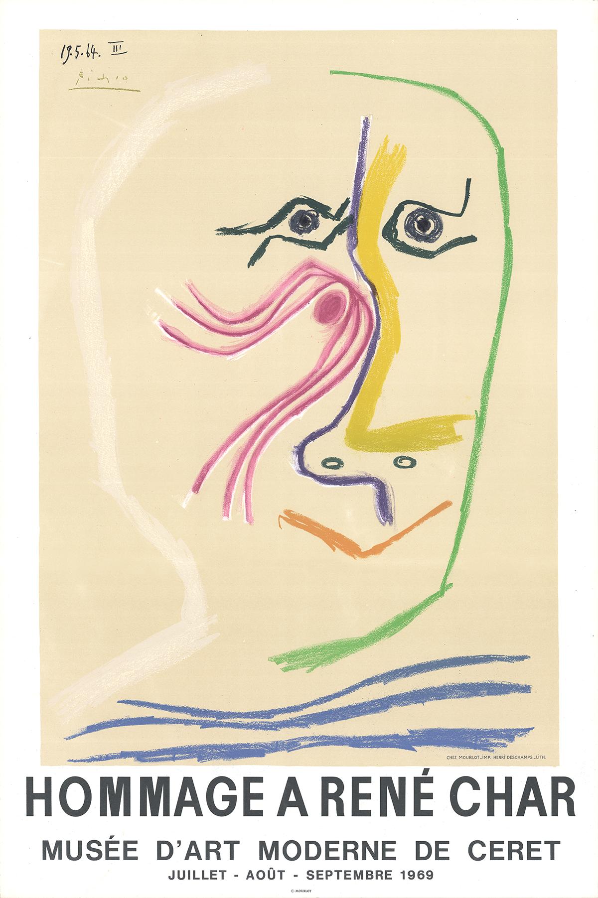 Pablo Picasso-Hommage A Rene Char-Original Lithograph